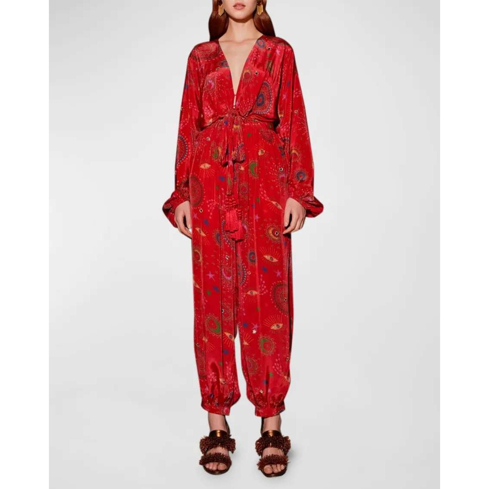 Farm Rio Mystic night jumpsuit mystic night red - Size XL - NWT